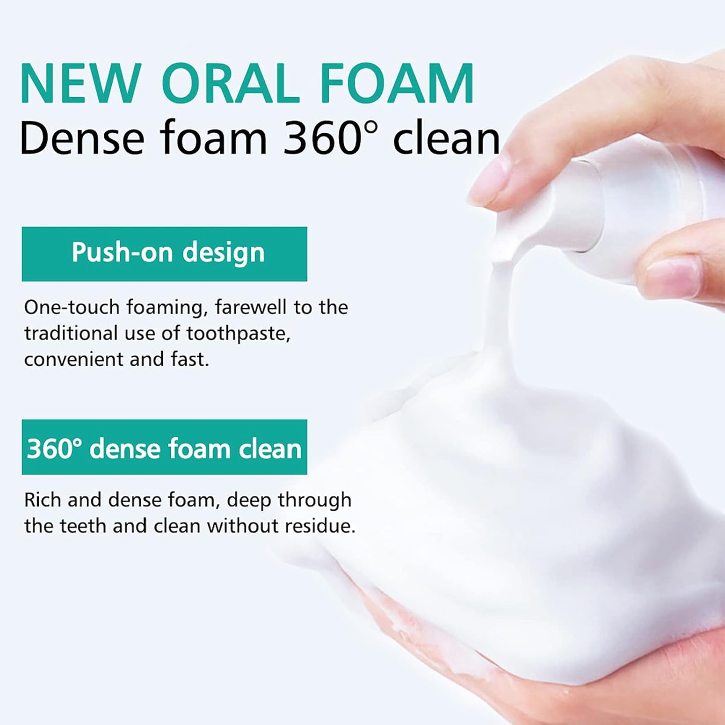 Teeth Whitening Toothpaste with Fluoride, Ultra-Fine Mousse Foam for Deep Cleaning Gums, Stain Removal, 3 Fresh Flavors